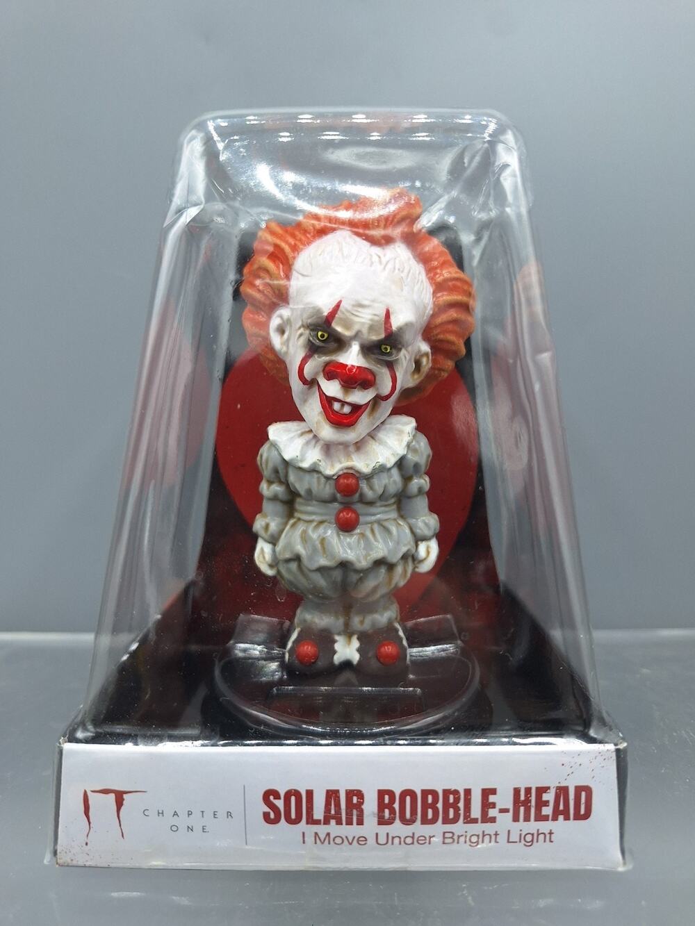 Ruz~ IT Chapter One~Solar Powered Pennywise Bobblehead~Horror Figurine